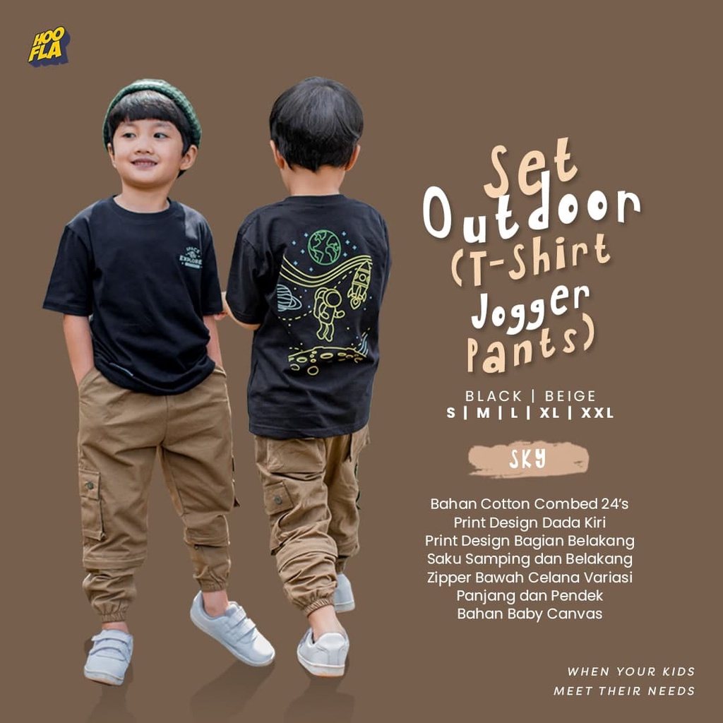 Kaos Setelan Anak Laki Laki Umur 3 - 12 Tahun Hoofla Baju Setelan Anak Cowok Lengan Pendek 3 Tahun 5 Tahun 6 Tahun 10 Tahun Murah Kualitas Distro