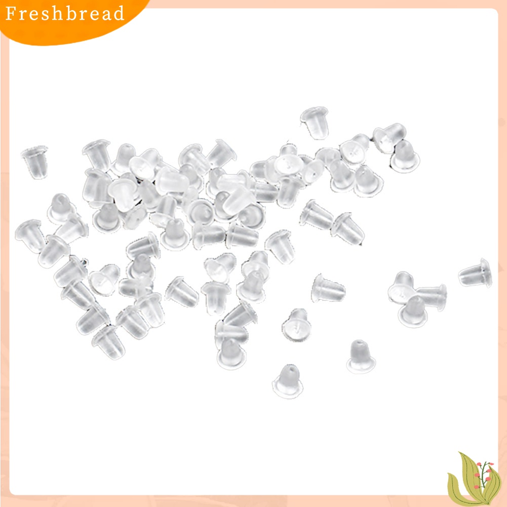 Terlaris 100Pcs Clear Soft Plastic Earring Findings Back Stoppers Earnuts Safe Tool