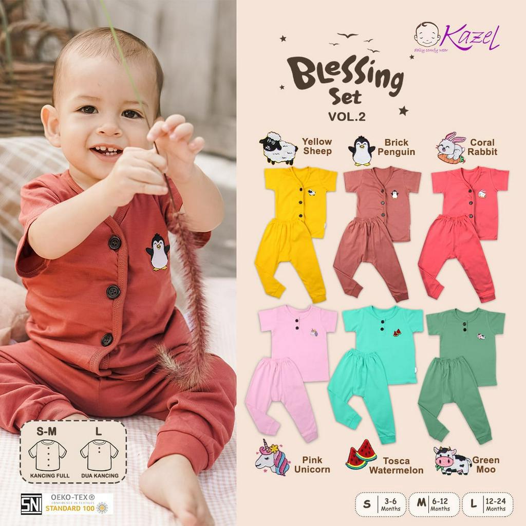 KAZEL BLESSING SET /Setelan Pendek Panjang Blessing Unisex - Setelan Anak