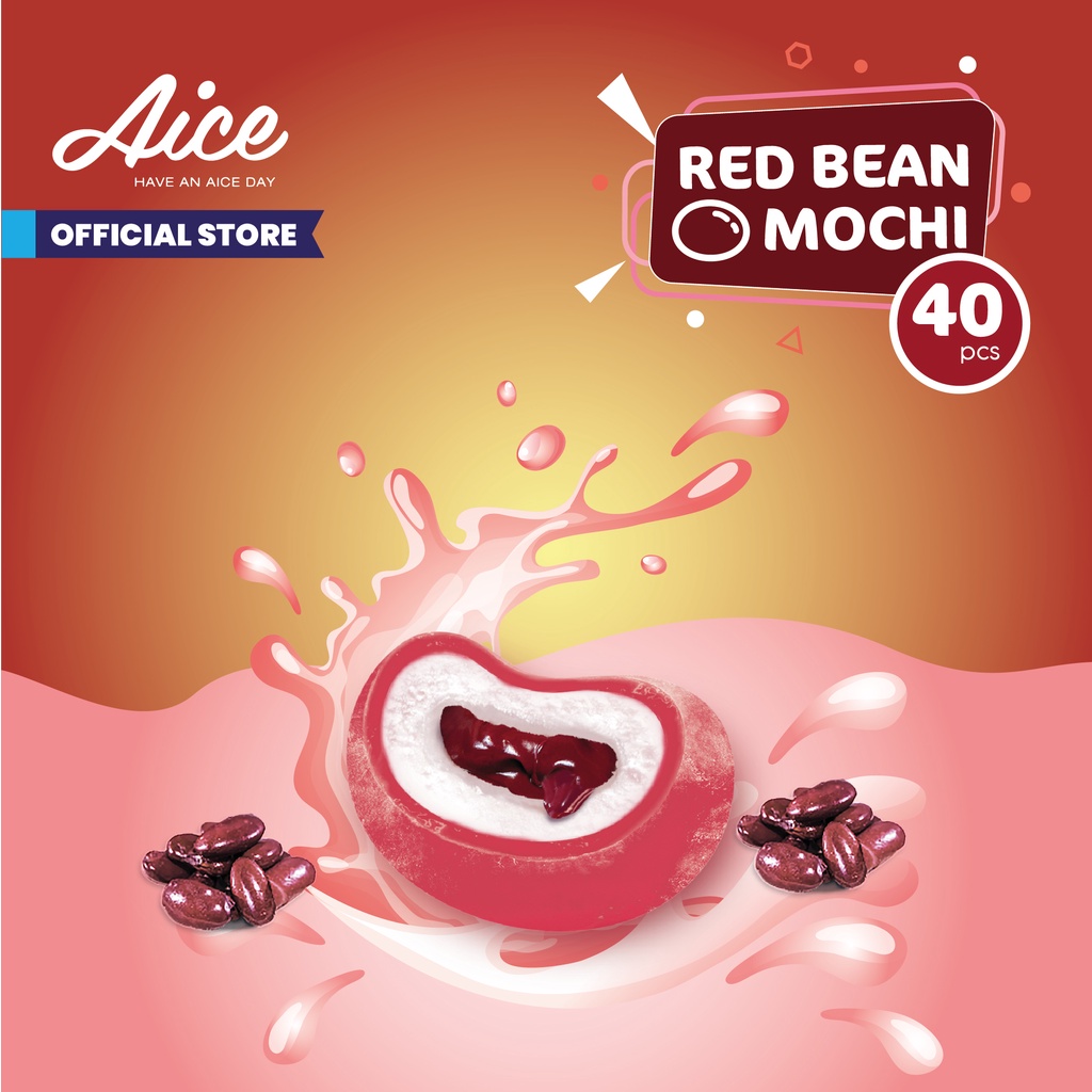 Jual Aice Ice Cream Mochi Red Bean ( 1 Karton 40 pcs ) Indonesia