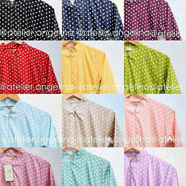 Sabila Polka burgundy Atelier Angelina