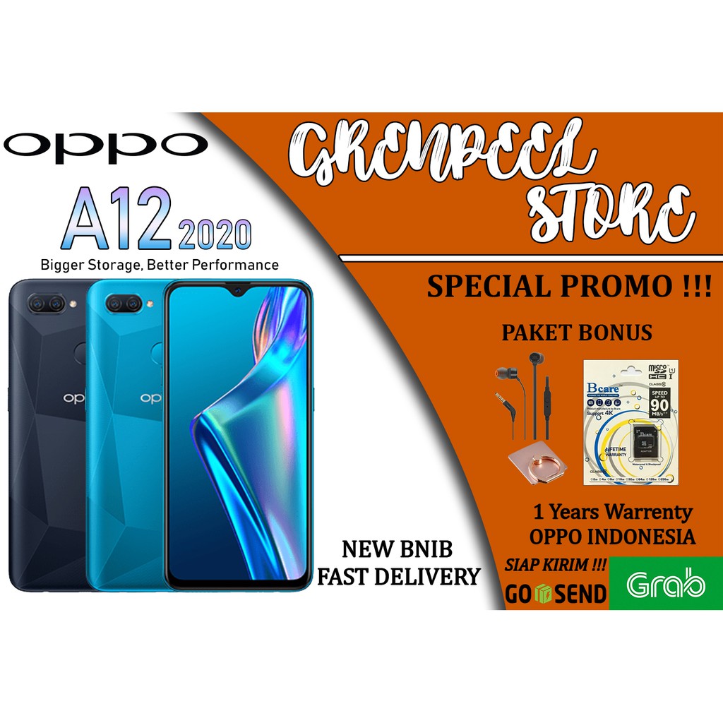 OPPO A12 3/32 RAM 3GB ROM 32GB A12 2020 4/64GB & 3/32GB