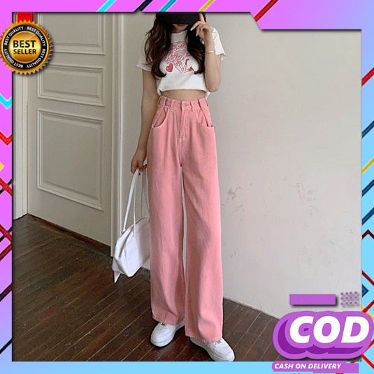 Celana Jeans Sobek Wanita | Ripped Jeans Clana Panjang Robek Cewek Celana Panjang Jeans Longgar Pi