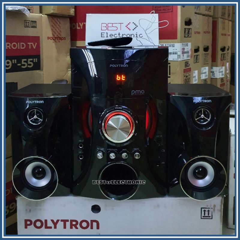 SPEAKER AKTIF POLYTRON PMA 9525 /B PMA9525 HITAM RADIO FM + BLUETOOTH