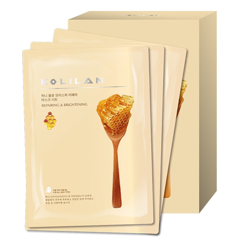 KOLILAN Honey Repairing and Hydrating Whitening and Soothing Facial Mask 30ML 10Pcs