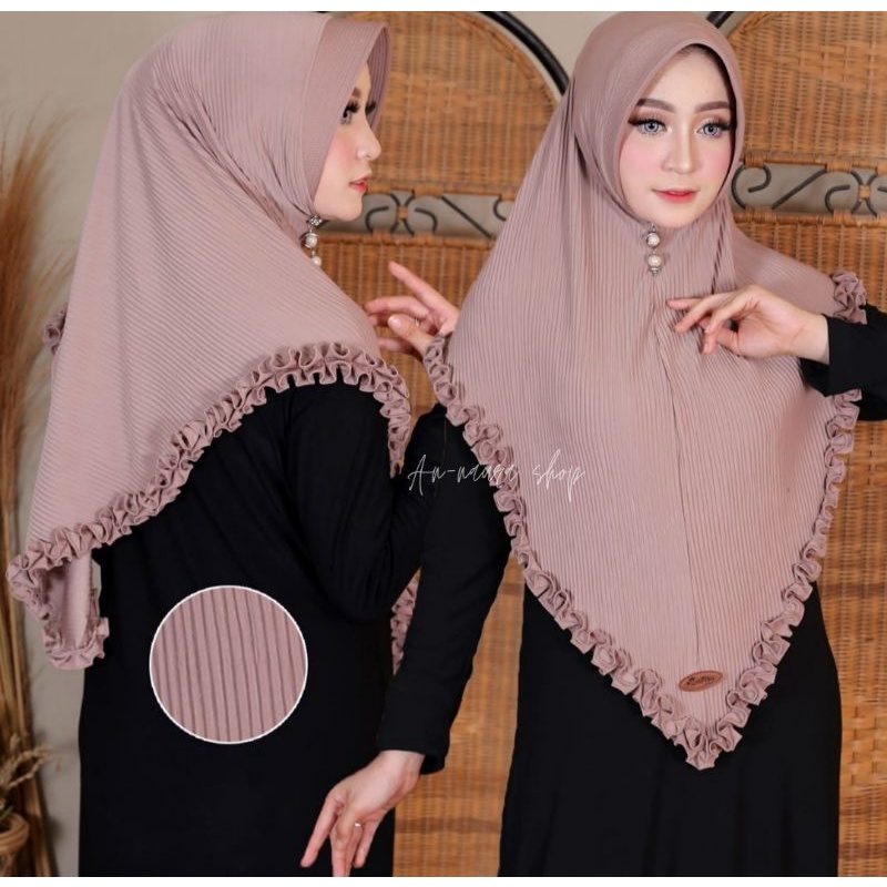 Bergo plisket gotik premium / hijab instan plisket gotik / jilbab bergo plisket / hijab plisket / be