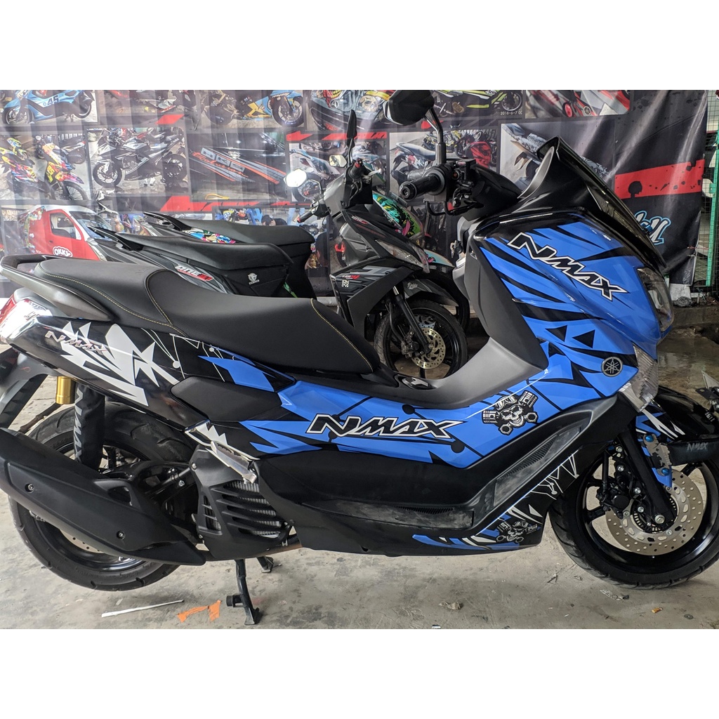 Stiker Nmax Decal Full Body Nmax Premium Blue Glossy DNKZ