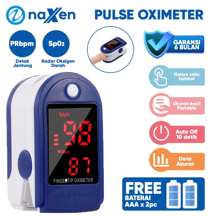 Oximeter Fingertip Pulse Alat Ukur Kadar Oksigen Darah Detak Jantung Fingertip Pulse Oksigen Meter