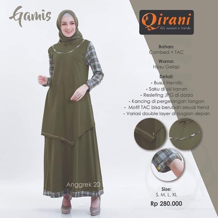 Gamis Qirani  Anggrek 20 baju  muslim  wanita Shopee Indonesia