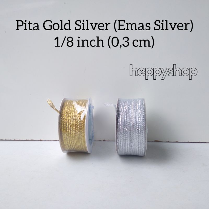 

Pita Gold Silver (Emas Silver) 1/8 inch (0,3 cm)