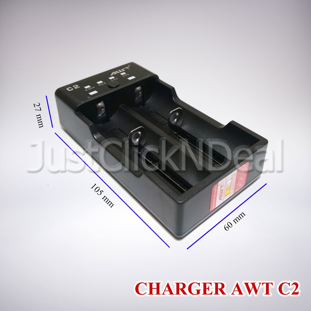 Fast Charger AWT C2 2A 2 Slot Authentic Original Oten