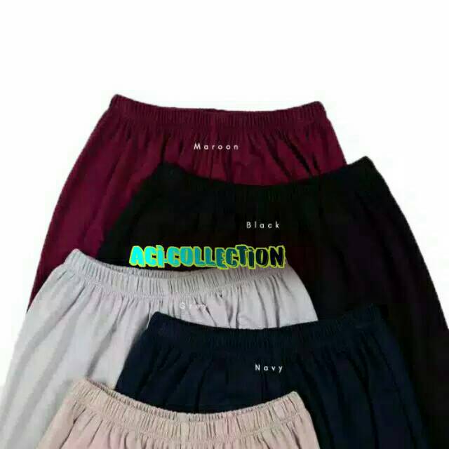 Celana Aladin Ban Panjang Size Standar / celamis Muslimah / Innerpants Murah / Celana Tidur Panjang