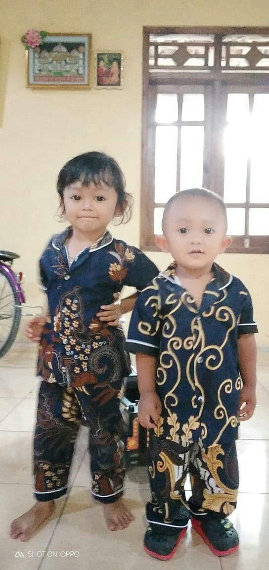 Piyama Anak//piyama Batik Solo Murah // Setelan Anak (baju + Celana)baju Tidur Anak Size (s,,m,l,xl)