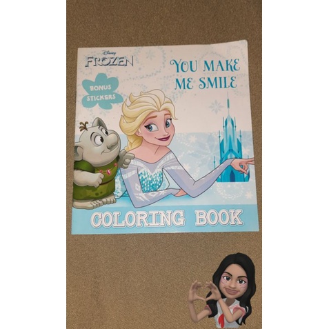 Coloring book frozen edition with sticker