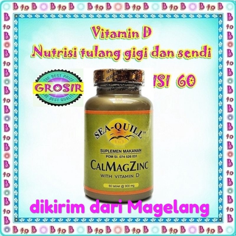Sea Quill CalMagZinc 60 - 16826 - Sea Quill CalMagZinc 30 - Distributor Sea Quill - Grosir - Vitamin