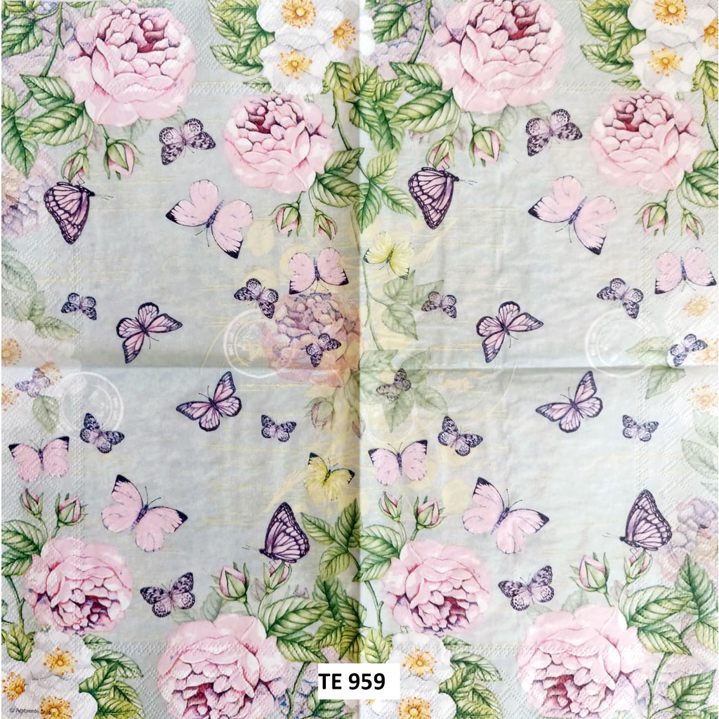 Tisu  Napkin Kerajinan  Decoupage Eropah 33X33 CM TE 959 TTS