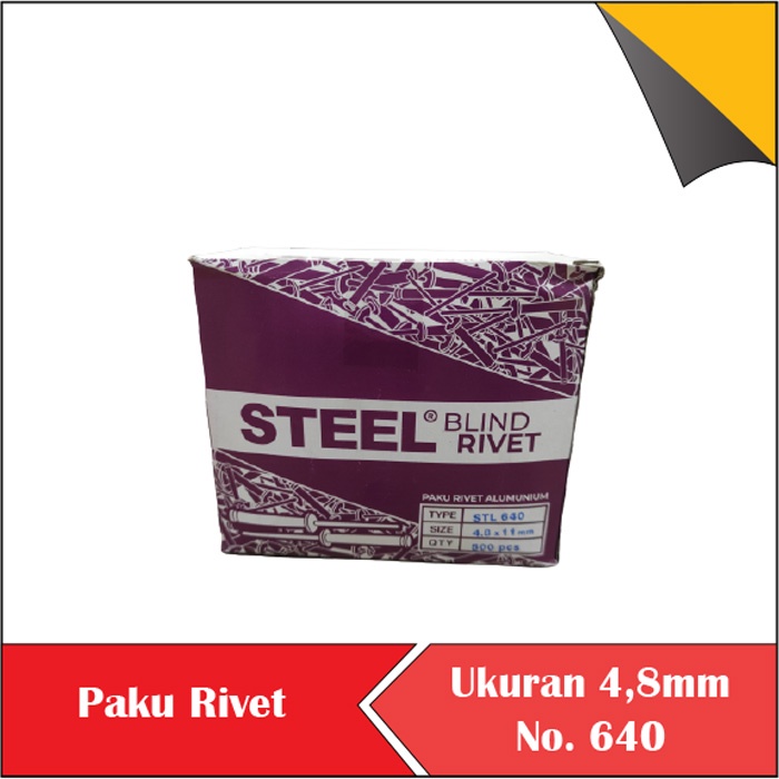 Paku Rivet 4,8mm Blind Rivet 640 4,8mm isi 500 pcs per Dus