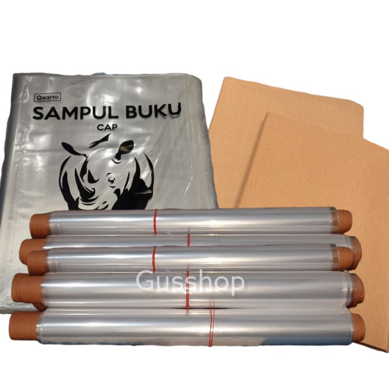

PAKET SAMPUL KERTAS DAN PLASTIK BUKU UKURAN SIDU (10pcs+10pcs)