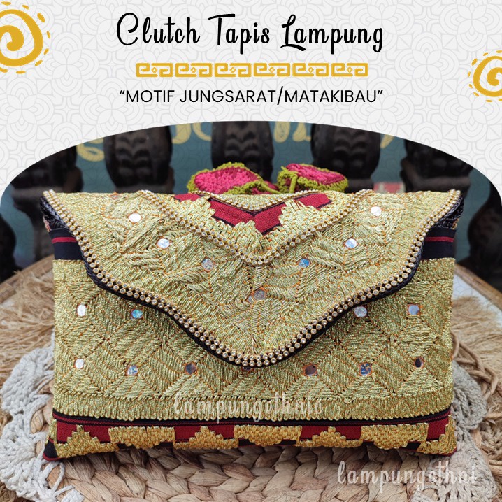 LAMPUNG ETHNICA OFFICIAL - TAPIS LAMPUNG ASLI Lampung Ethnica - Clutch Etnik Tapis Lampung - Tas Pes
