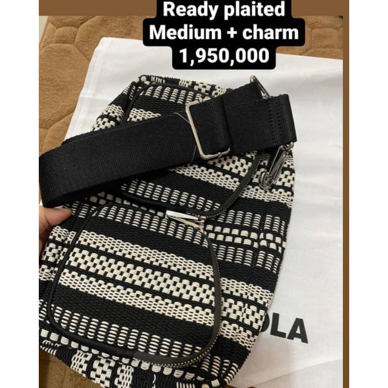 bimba y lola plaited black white