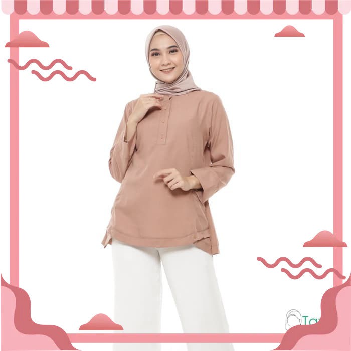 ATASAN MUSLIM WANITA MUSLIMAH BLOUSE LENGAN PANJANG FASHION MUSLIM ORIGINAL WARNA LEMBUT BISA COD