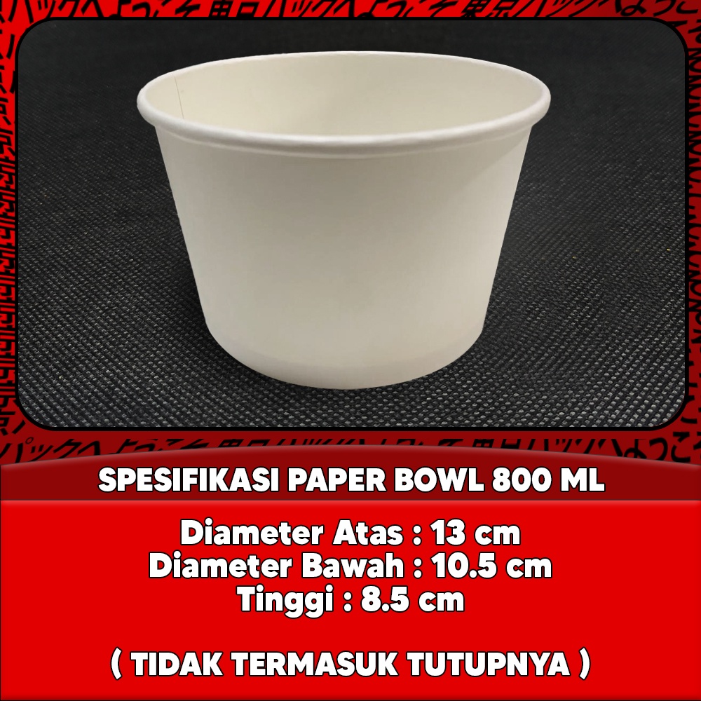 Paper Bowl 800 ml / Mangkok Kertas / Rice Bowl Paper 800 ml