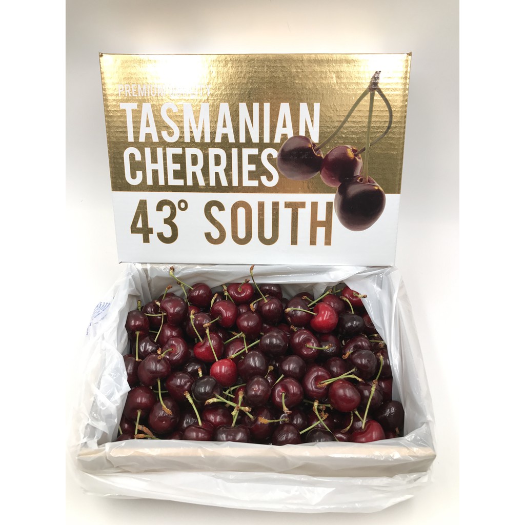 

cherry tasmanian cherries 43 south size 32-34 mm 2 kg box | buah | fresh | segar