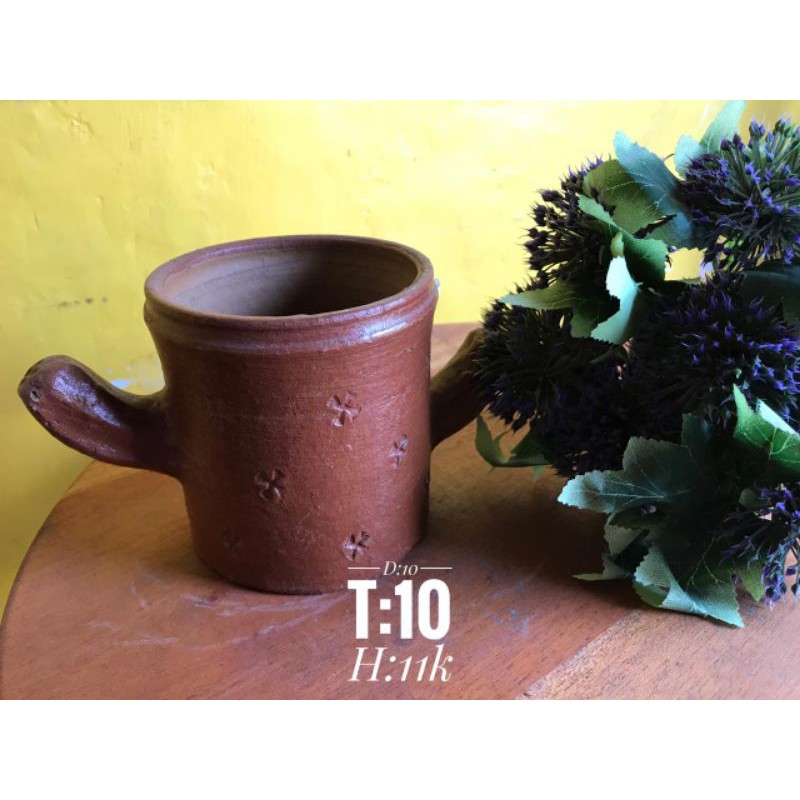 pot teracotta pot tanah liat unik lucu
