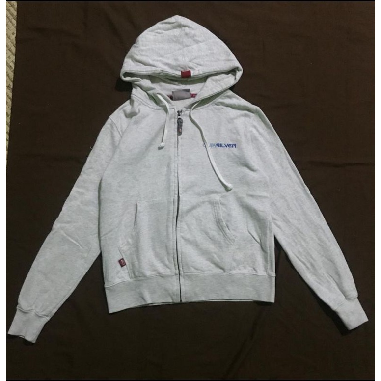 QUICKSILVER ZIP HOODIE PUTIH / SECOND BEKAS PRELOVED ORIGINAL/ HOODIE CREWNECK KAOS