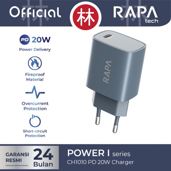 RAPAtech CH1010 - POWER I - PD20W Charger 20W Type-C Quick Charging