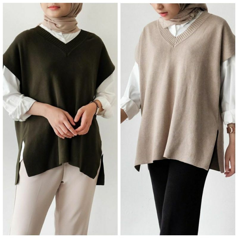 Ryu Vest by Cottonary (Latte & Army)