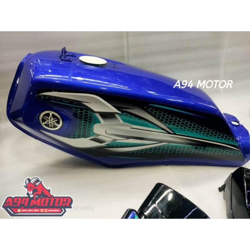 COVER TANGKI MOTOR YAMAHA RXKING RX KING KING 135 BIRU 2007