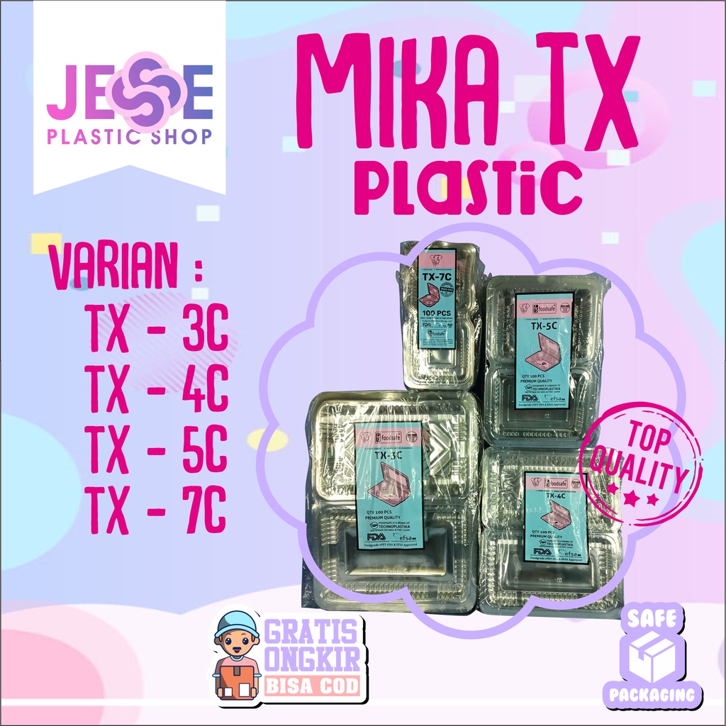 Mika ukuran 5C | Mika Kue TX-5C | Mika Jajan Pasar | Mika Kotak Plastik