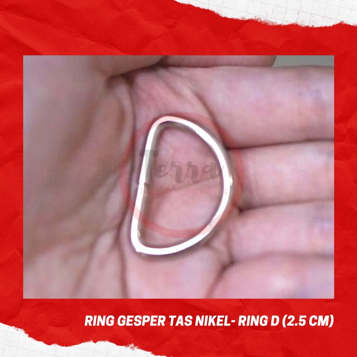 PROMO Ring Gesper Tas Rol Nikel Ring D Ring Segitiga Cantolan Persegi Panjan - Ring D