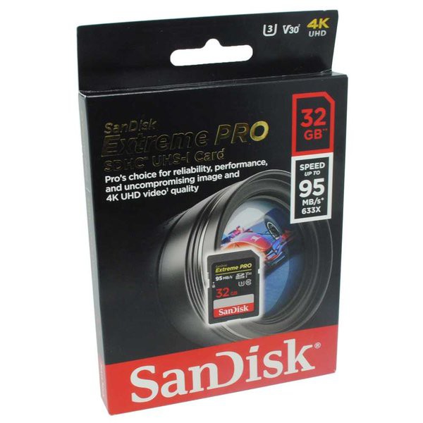 SD Card SanDisk Extreme PRO SDHC/SDXC UHS-I SD Card 32GB up to 95Mbps