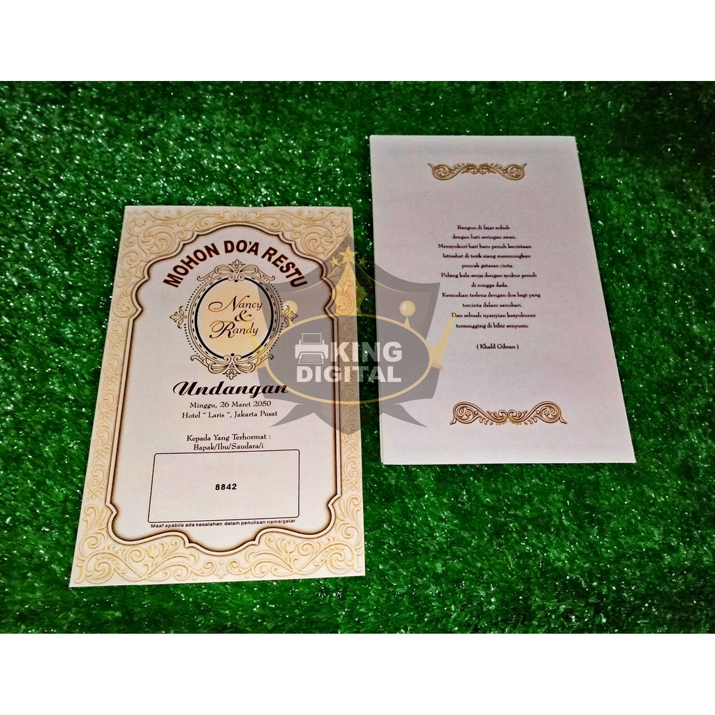 UNDANGAN MURAH MODEL ERBA 8842