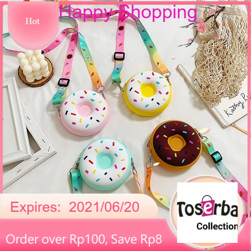 TC - TAS IMPORT FASHION SELEMPANG  ANAK DONAT / TAS JELLY / TAS ANAK / TAS SELEMPANG 3821