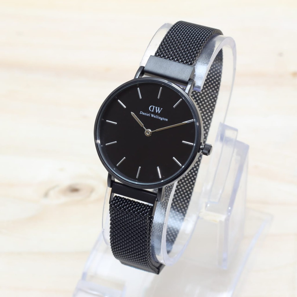 Jam Tangan Wanita Rantai Pasir DW Magnet Full Hitam