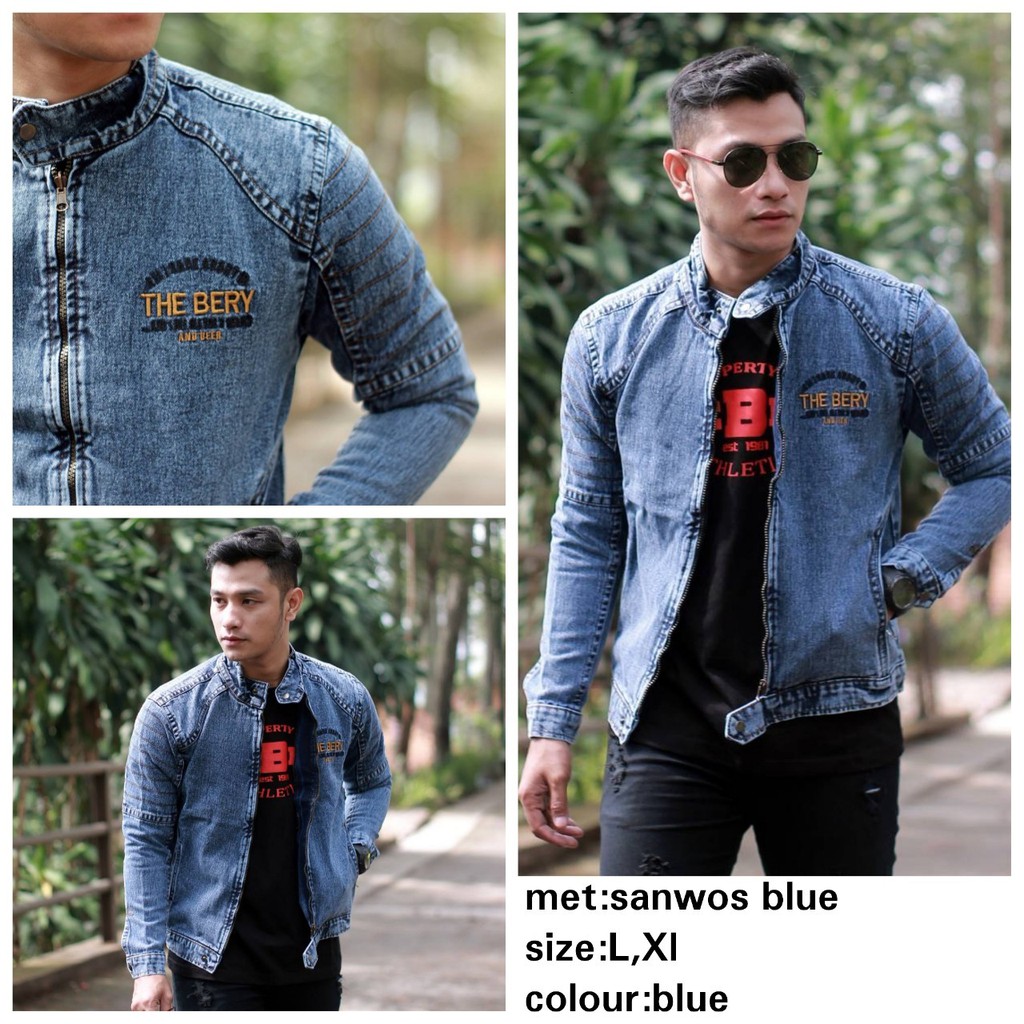 JAKET THEBERY SANDWASH ORIGINAL LEVIS BAHAN DENIM SANDWASH PAKAIAN ATASAN PRIA MURAH