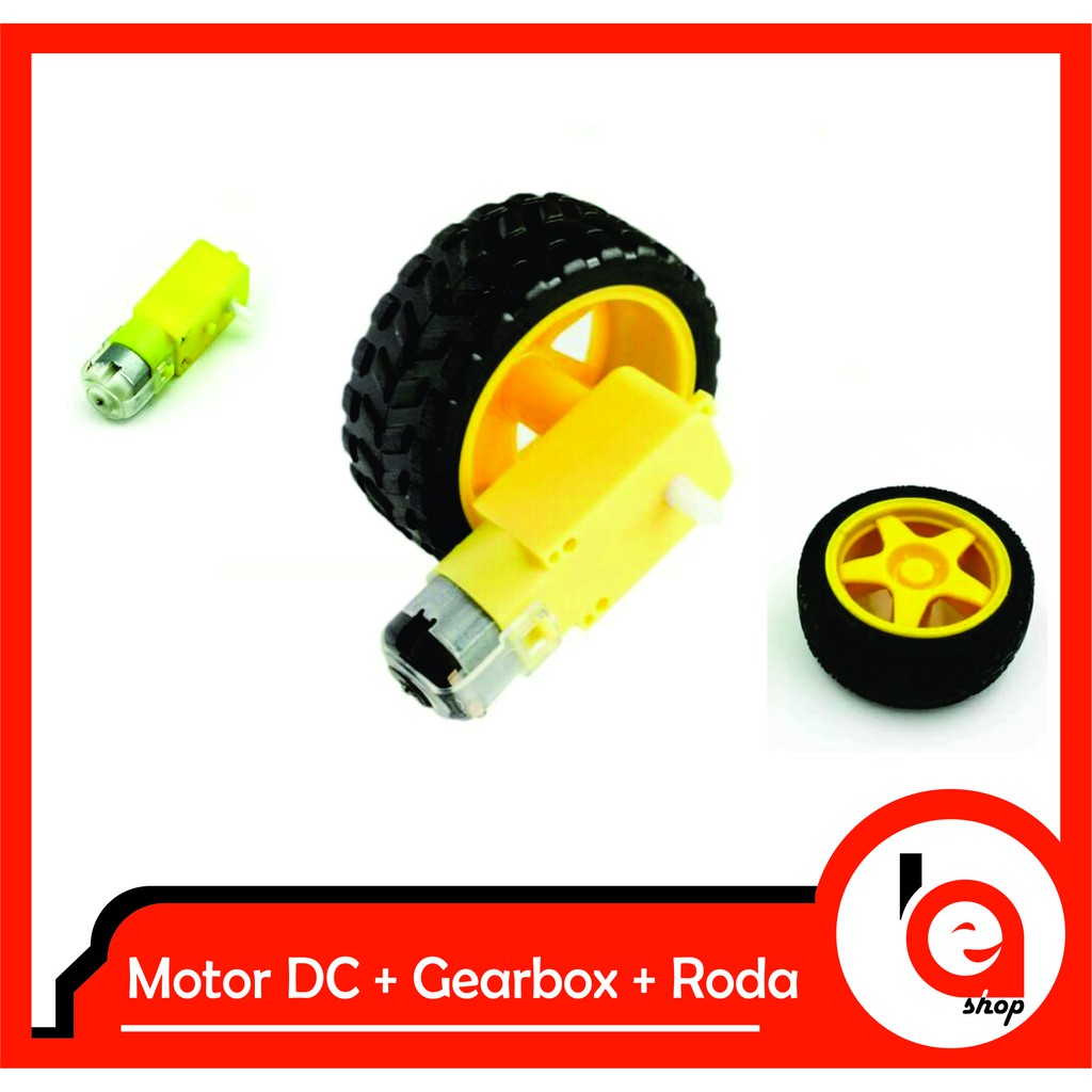 Jual Motor DC Gearbox Kuning Dan Roda DIY 1:48 Robot Murah | Shopee ...