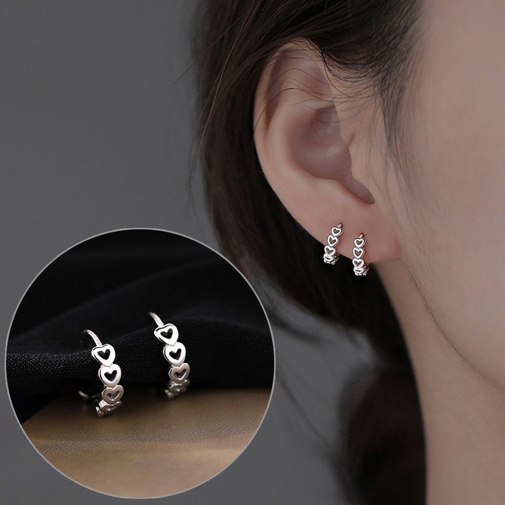 Anting Tusuk Lapis Silver 925 Desain Bunga Hias Kristal Zircon Gaya Punk Untuk Wanita