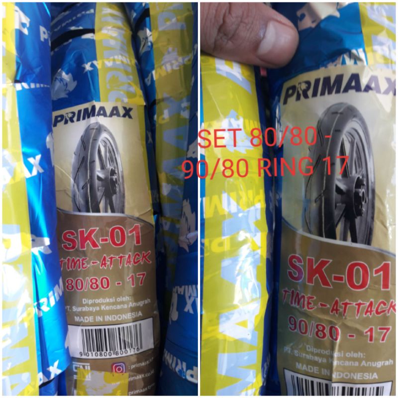 Ban Luar Primax Sk 01 Set Depan Belakang 80/80,90/80 Ring 17