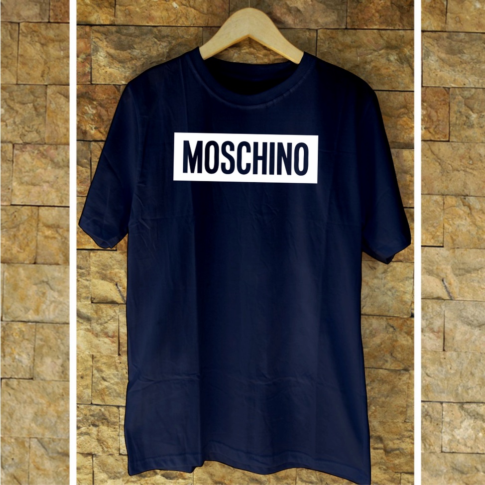 Kaos Pria Baju MOSCHINO // t-shirt // baju kaos MOSCHINO // baju cowok/Baju CUSTOM Pria Kaos Distro 