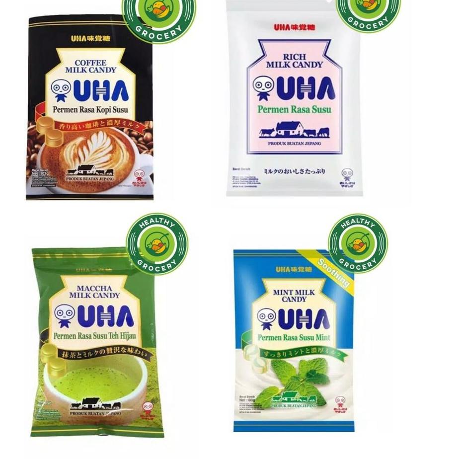 

READY Uha Milk Candy Coffee / Mint / Matcha 103gr Permen Susu Rasa Coffee / Mint / Matcha / Strawber