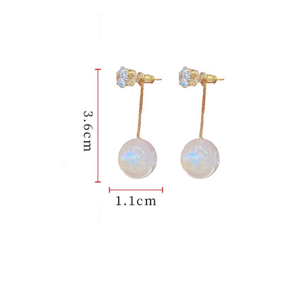 Mxbeauty Anting Wanita Elegan Manis Mewah Rumbai Gantung Belakang Fashion Perhiasan Gaya Korea Earrings