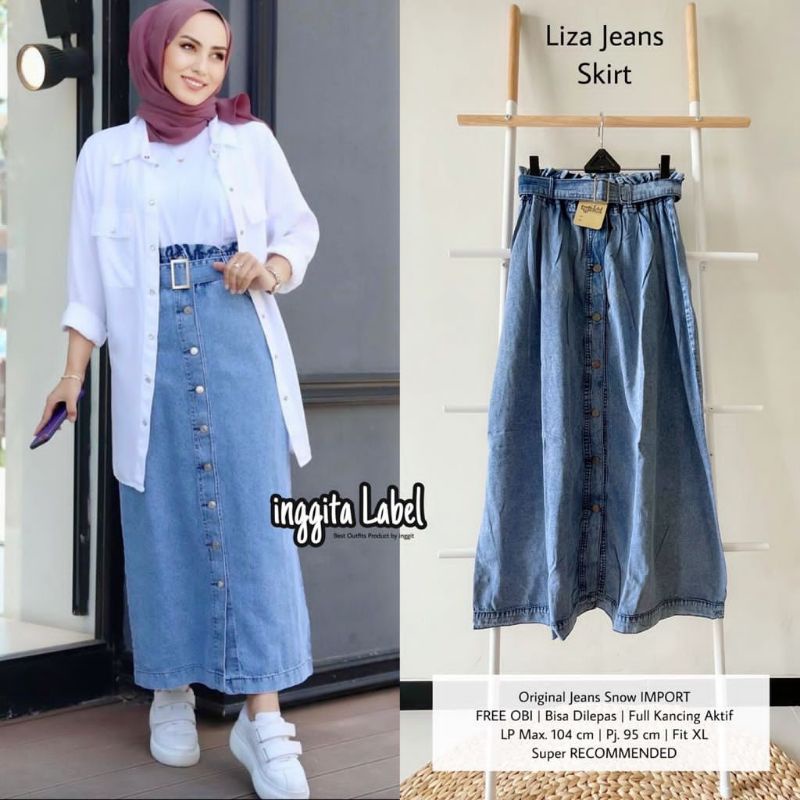 Liza Jeans Skirt Inggita Label