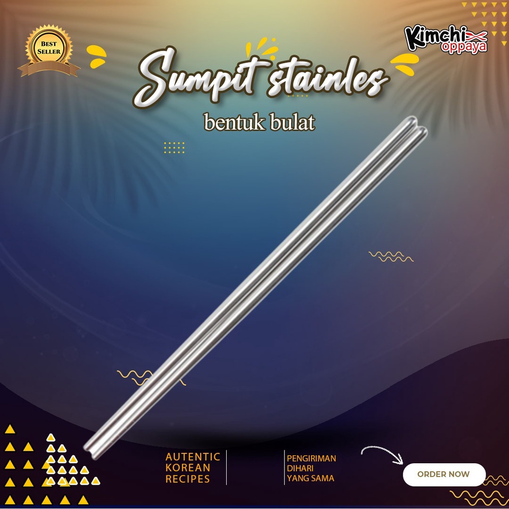 Jual Sumpit Stainless Makan Korea Sumpit Koreastainless Bulat Shopee Indonesia