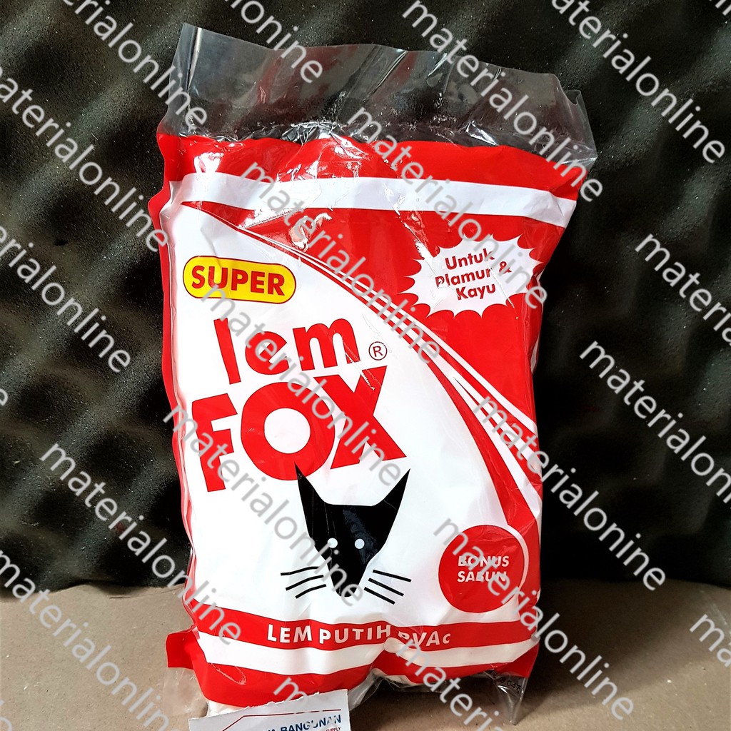 

LEM FOX Putih Kayu Kertas Wallpaper Bungkus Merah Super Besar 700 Gr G