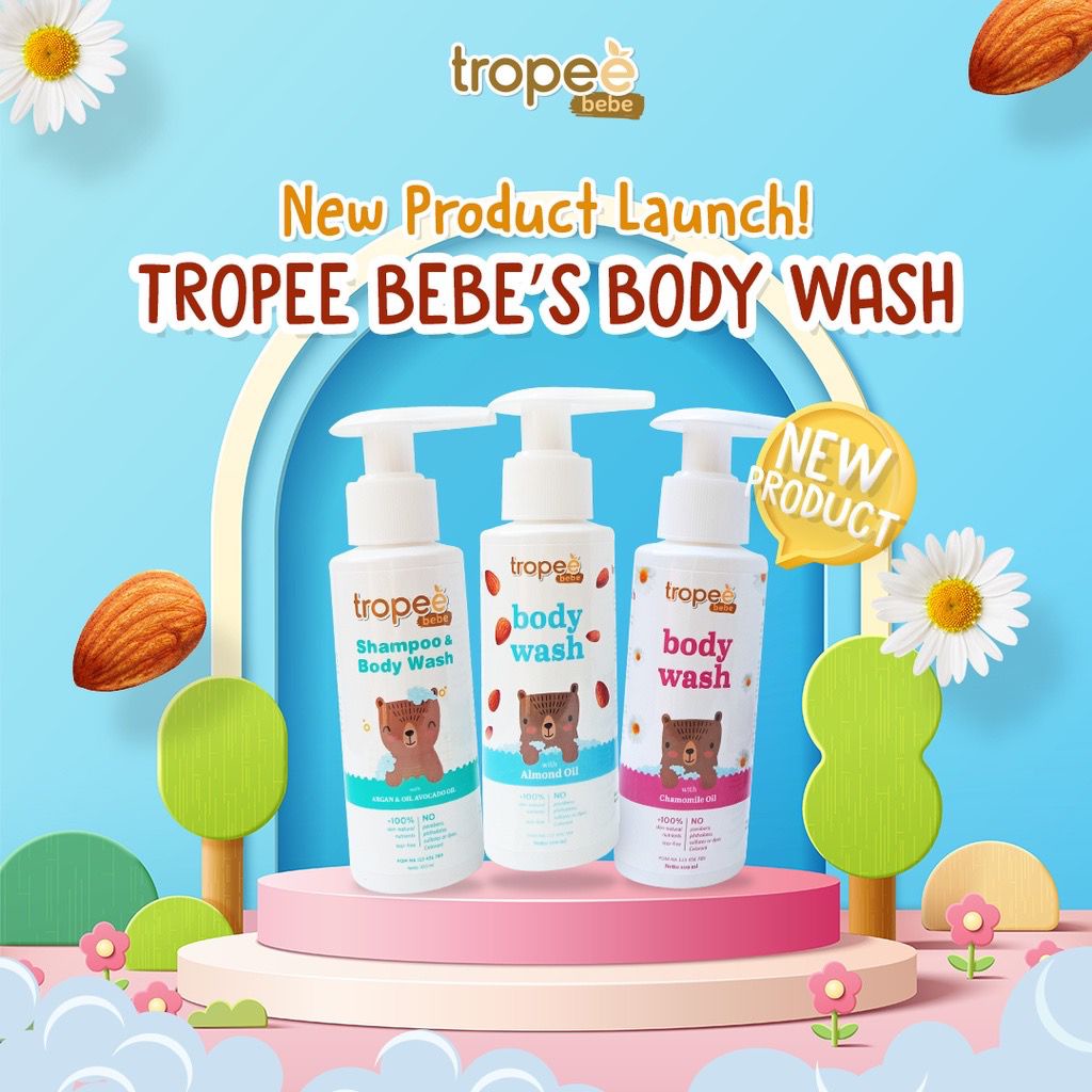 Tropee Bebe // Body Wash Enriched With Chamomile Oil 100ml // Sabun Mandi Anak