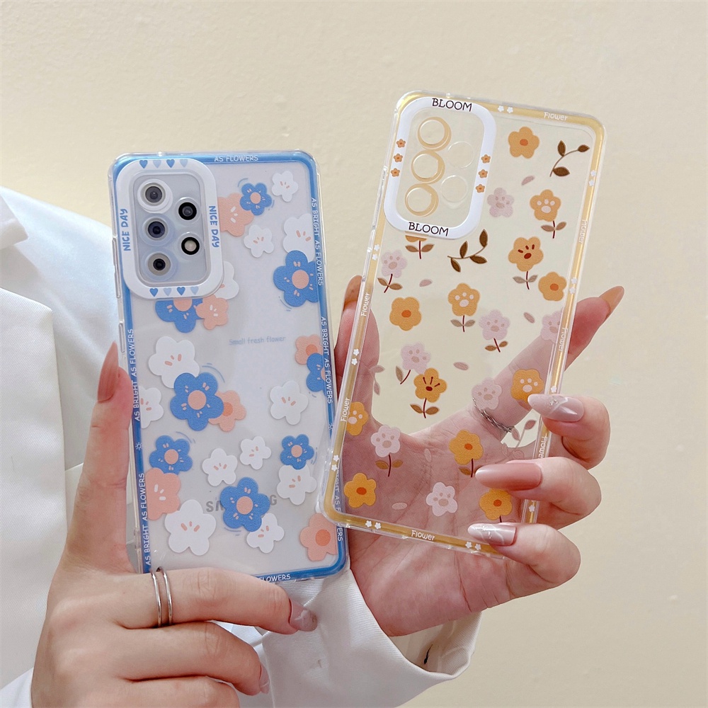 Casing TPU OPPO A16 A95 A55 A76 A96 A15 A54 A15S A74 A5S A12 A7 A3S A31 A37 A53 A92 A52 F11 Reno 7 6 5F 4F Motif Bunga